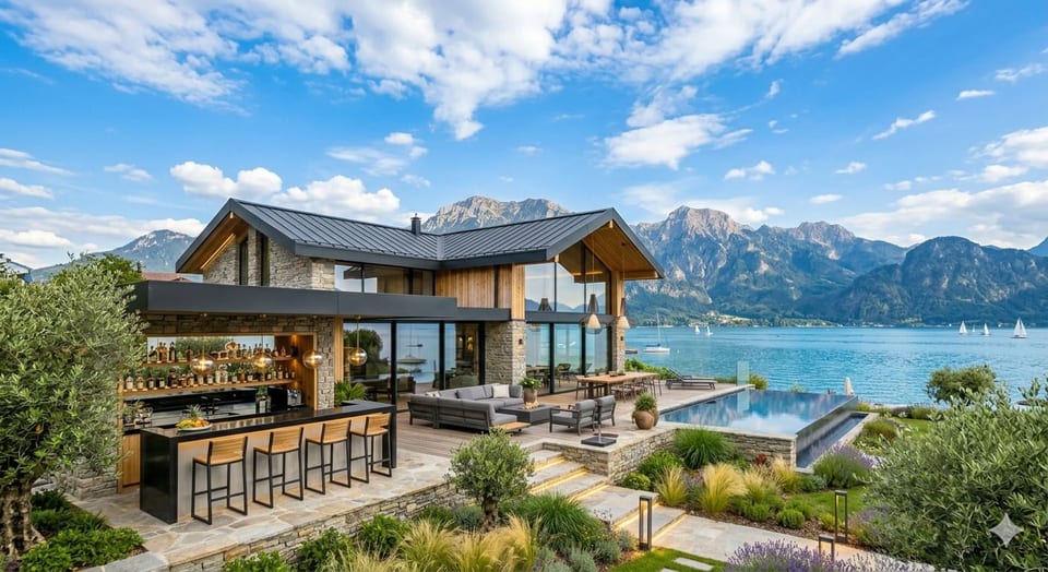 AI sky replacement photo editing example for a real estate listing