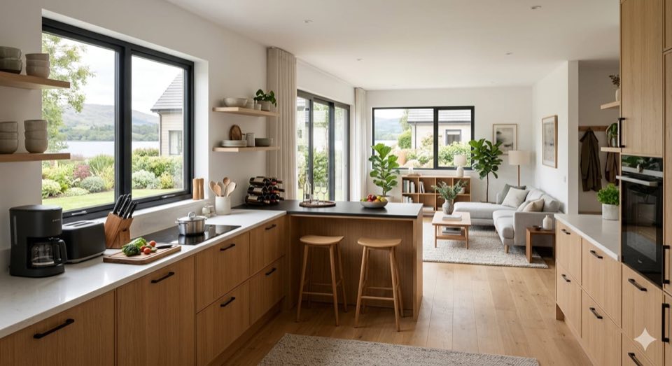 Virtually staged listing photo in Minimalist style