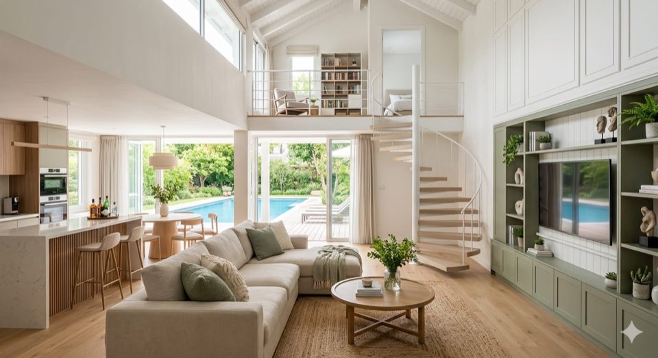 Virtually staged listing photo in Modern style
